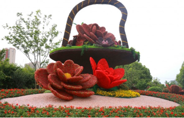 滨湖：一街一景 花迎五一